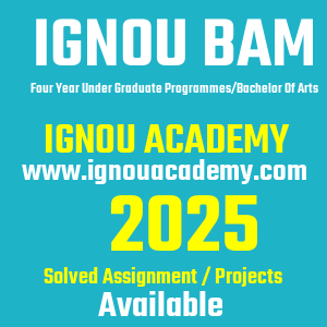IGNOU BAM SOLVED ASSIGNMENT 2025